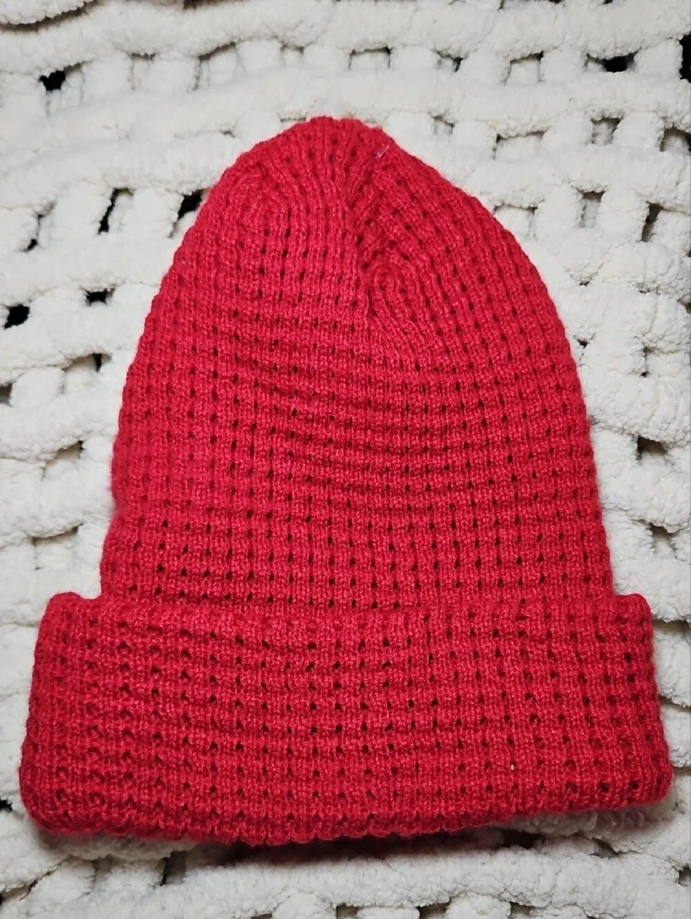 Free People Movement Waffle Knit Beanie Hat Winterberry New Women's